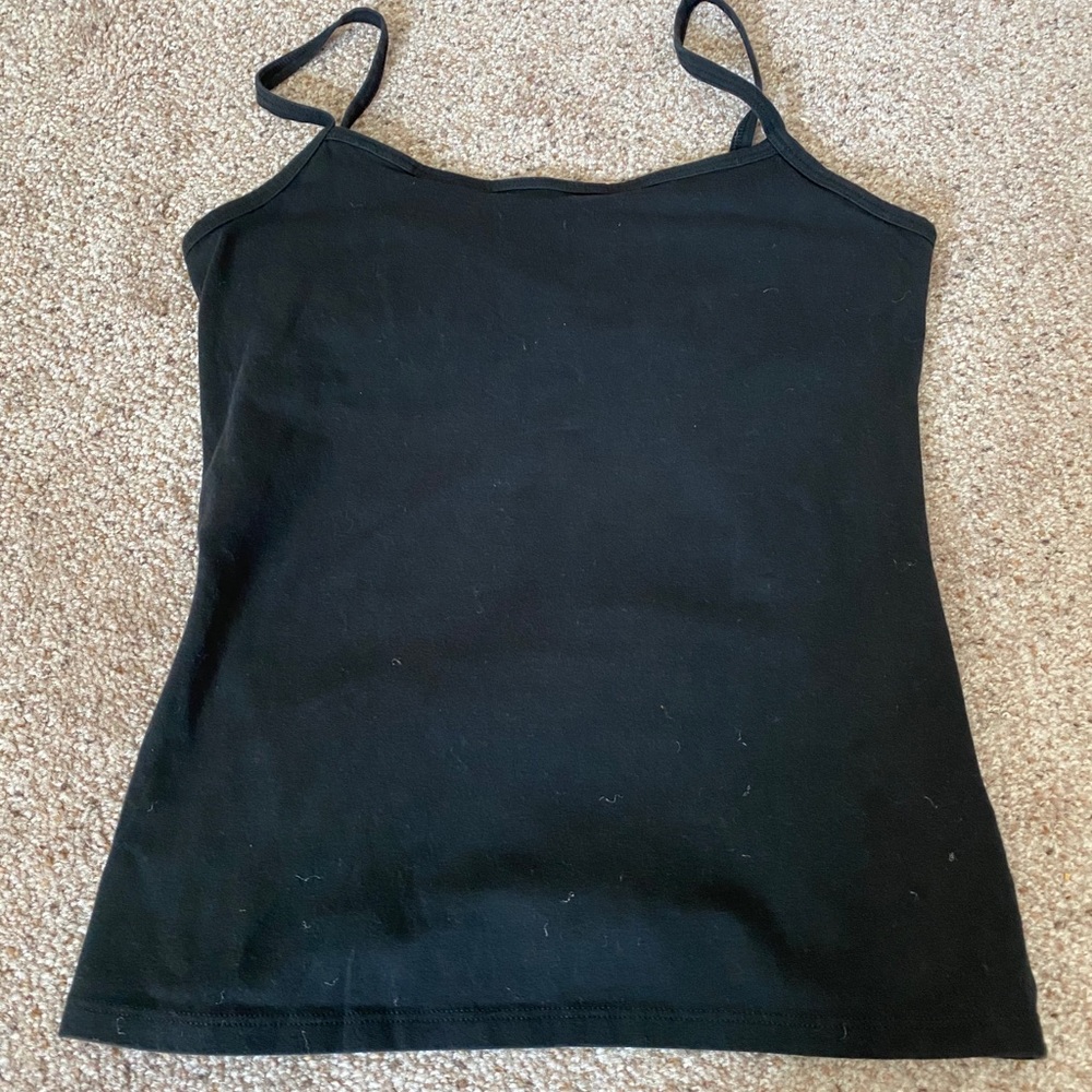 Black spaghetti strap cami